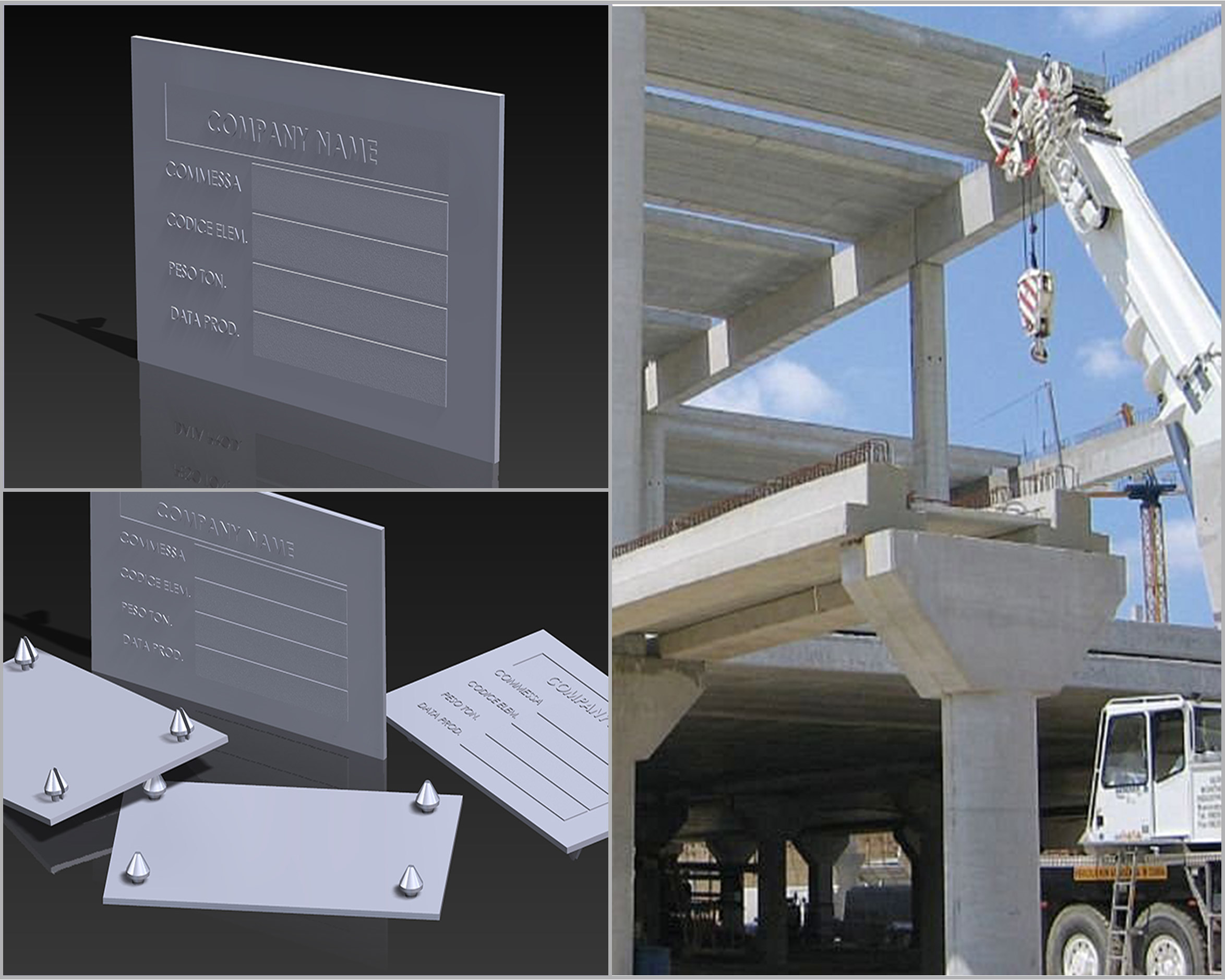 Targhe di identificazione prefabbricati
