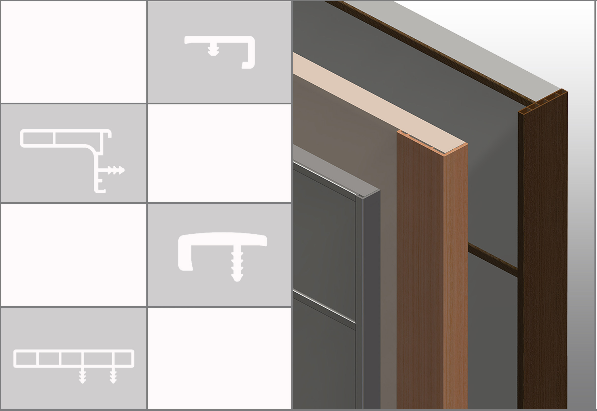 Profili cornice – maniglia