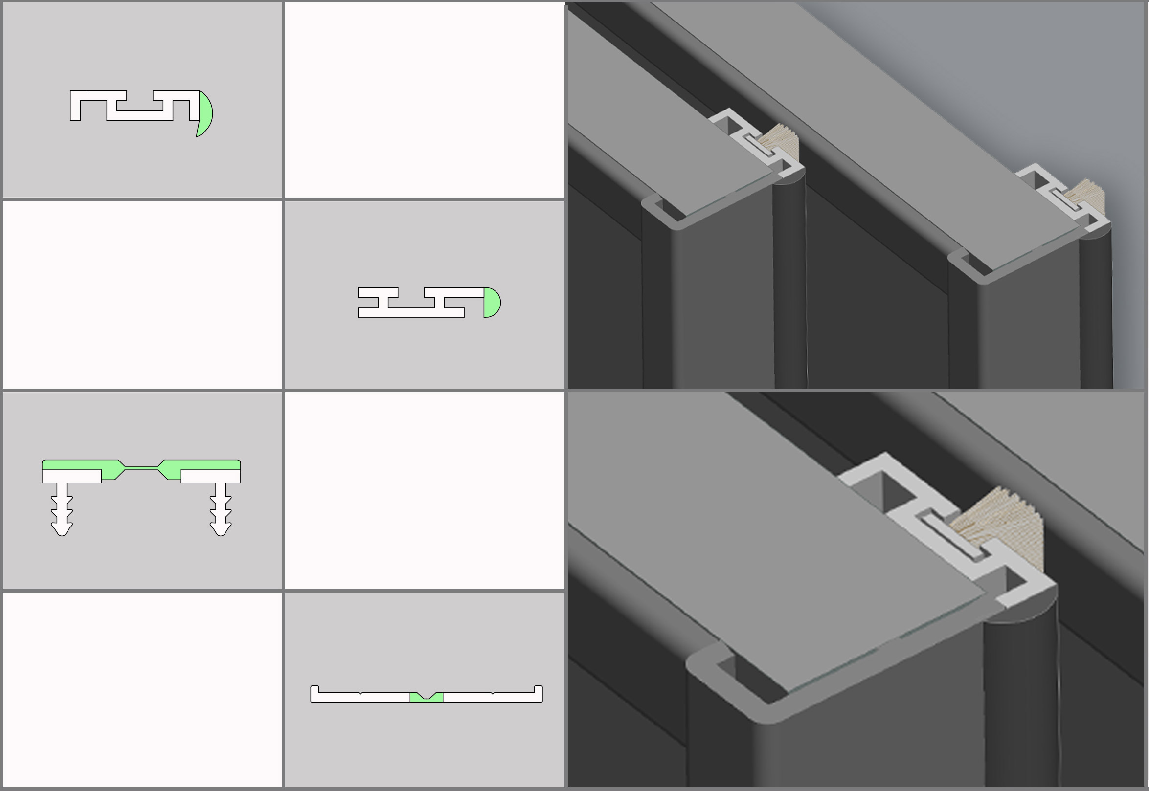 Guarnizioni per ante scorrevoli e ante a libro