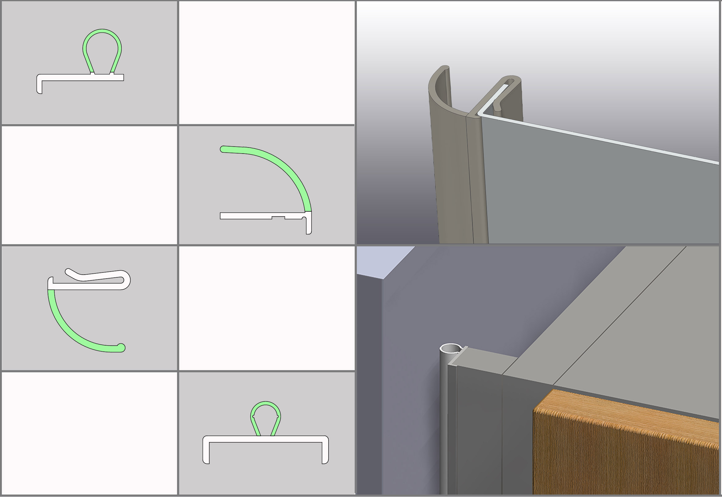 Profili compensatori per fasce di aggiustaggio