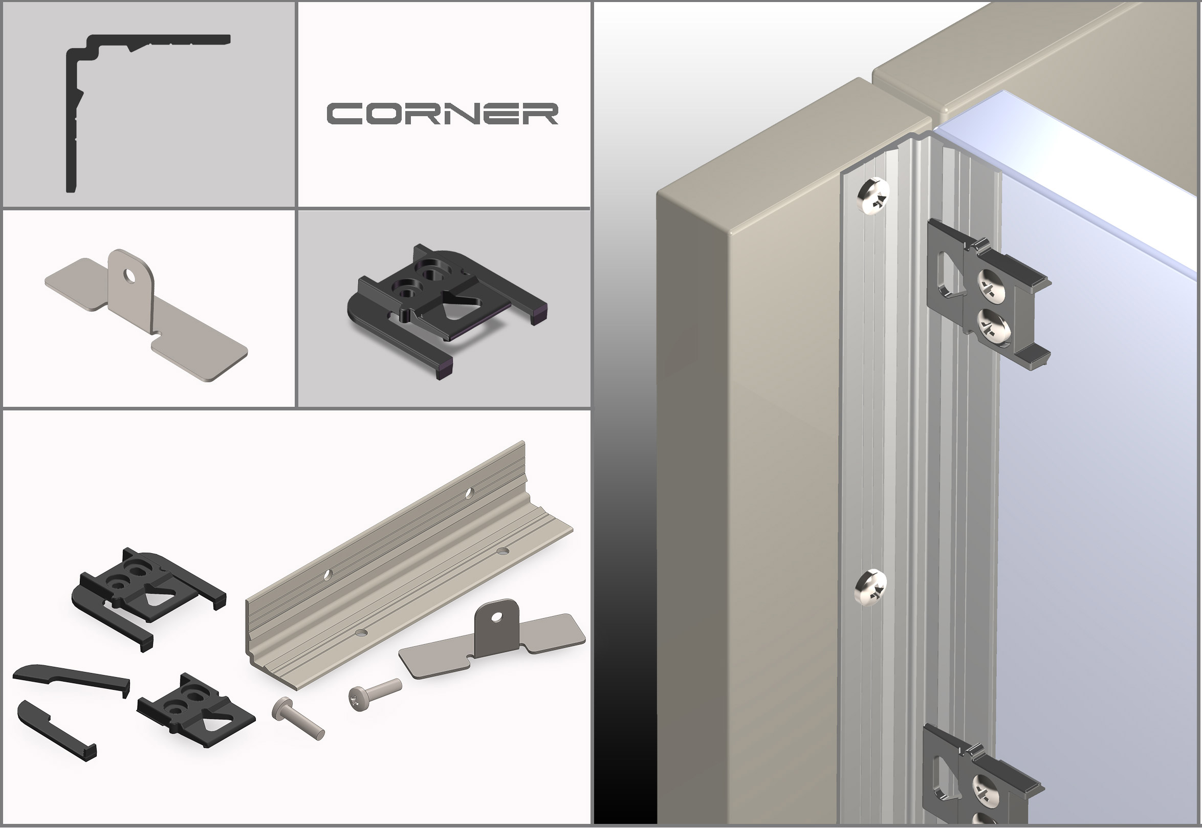 Fixing system for the perimetrical wardrobe frames