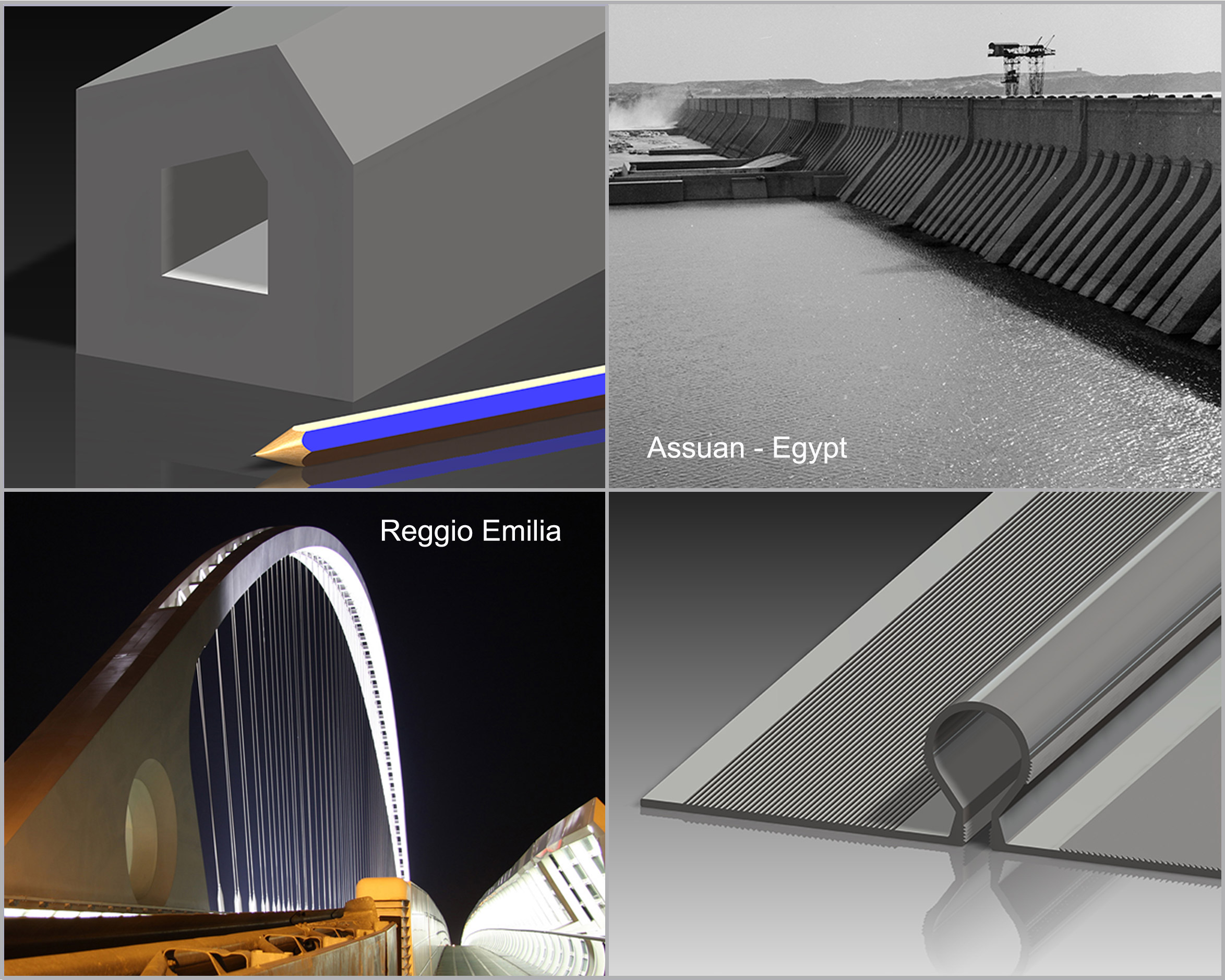 Enlargement joints for bridges and dykes