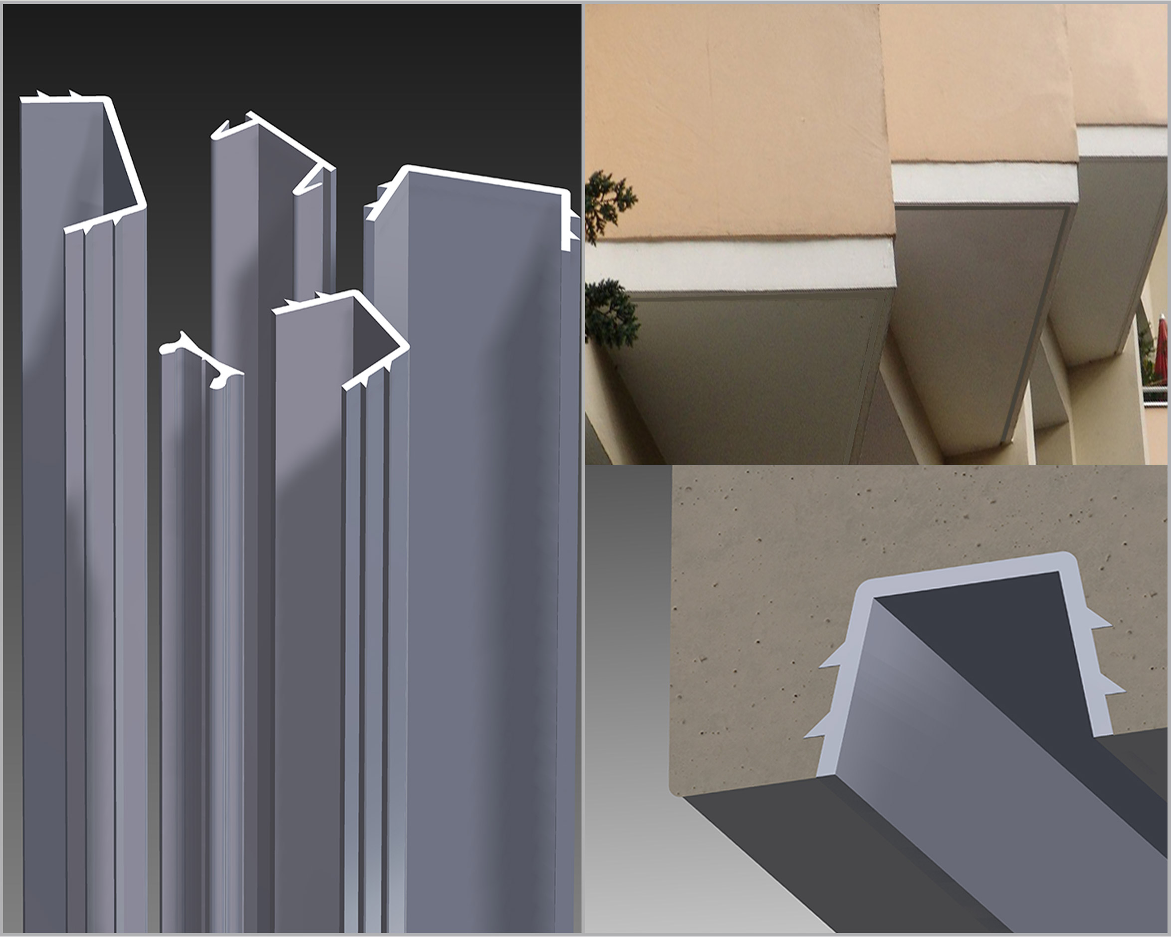 Star-shaped spacers profiles for formworks
