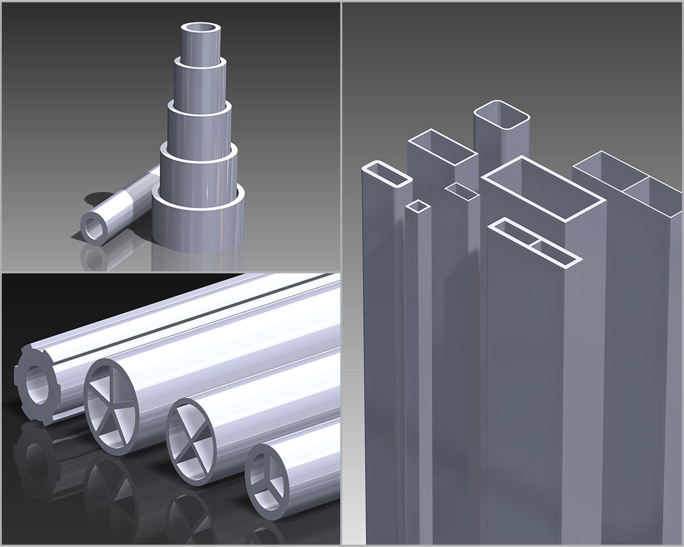 Square and round pipes