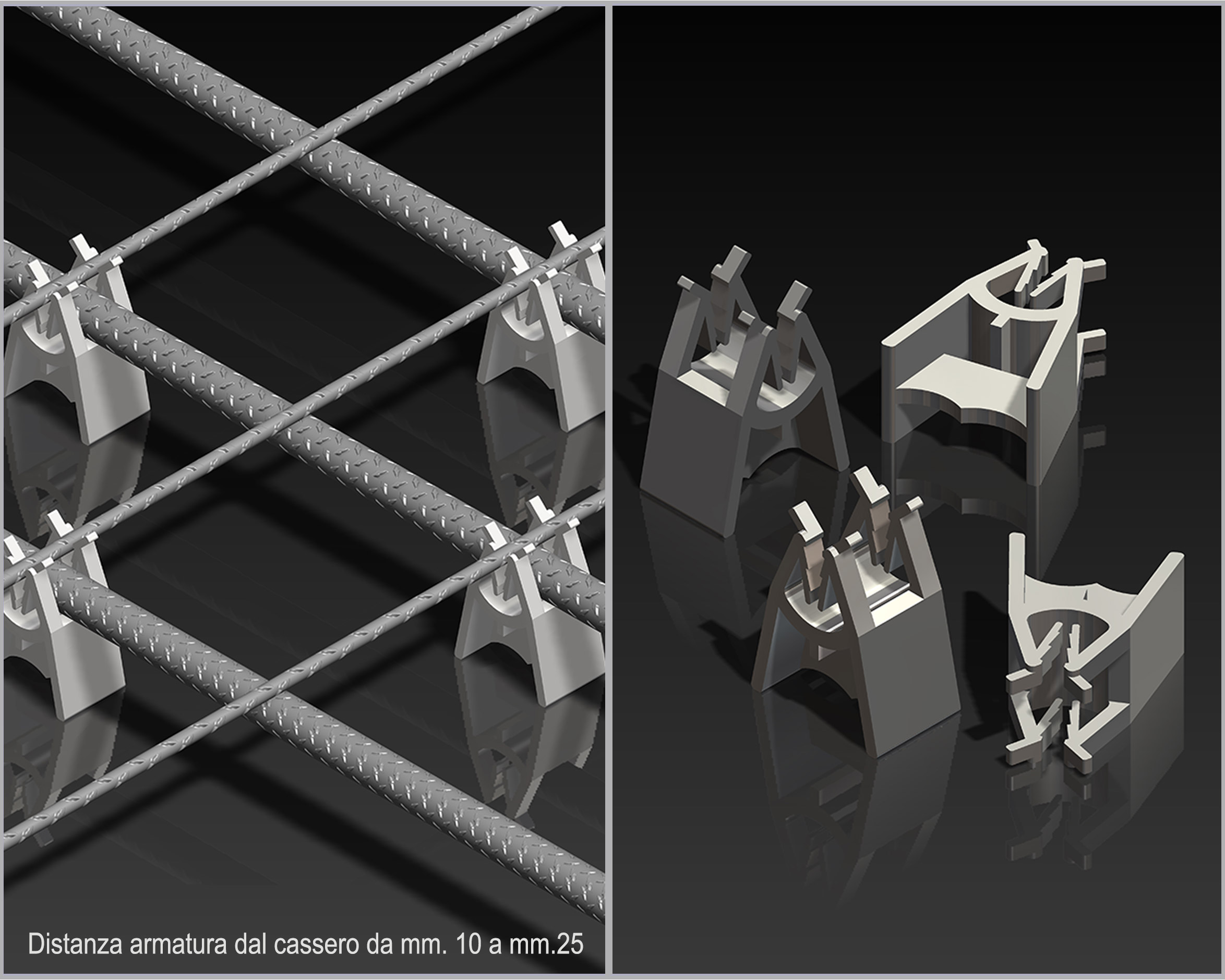 Round spacers for horizontal scaffolds support