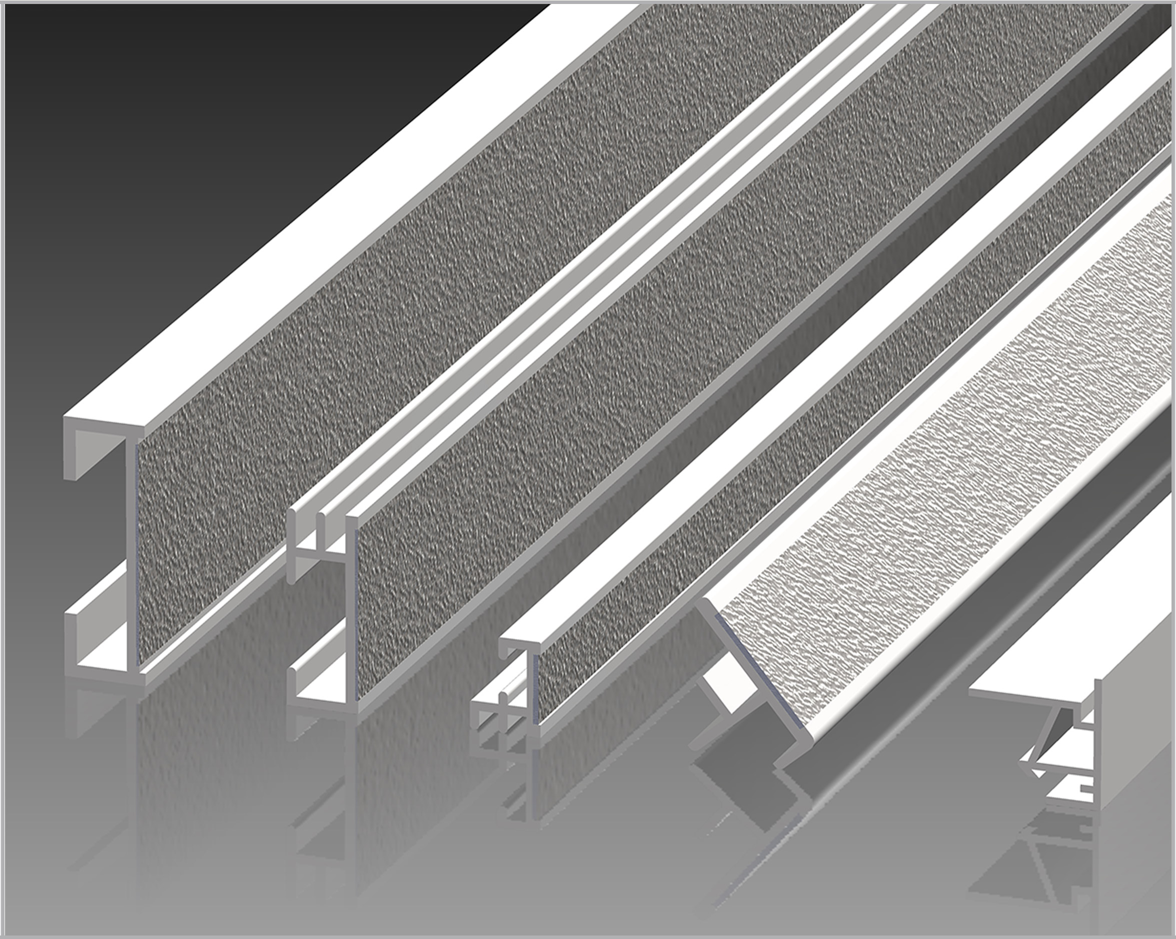 Profiles with coextruded aluminium insert