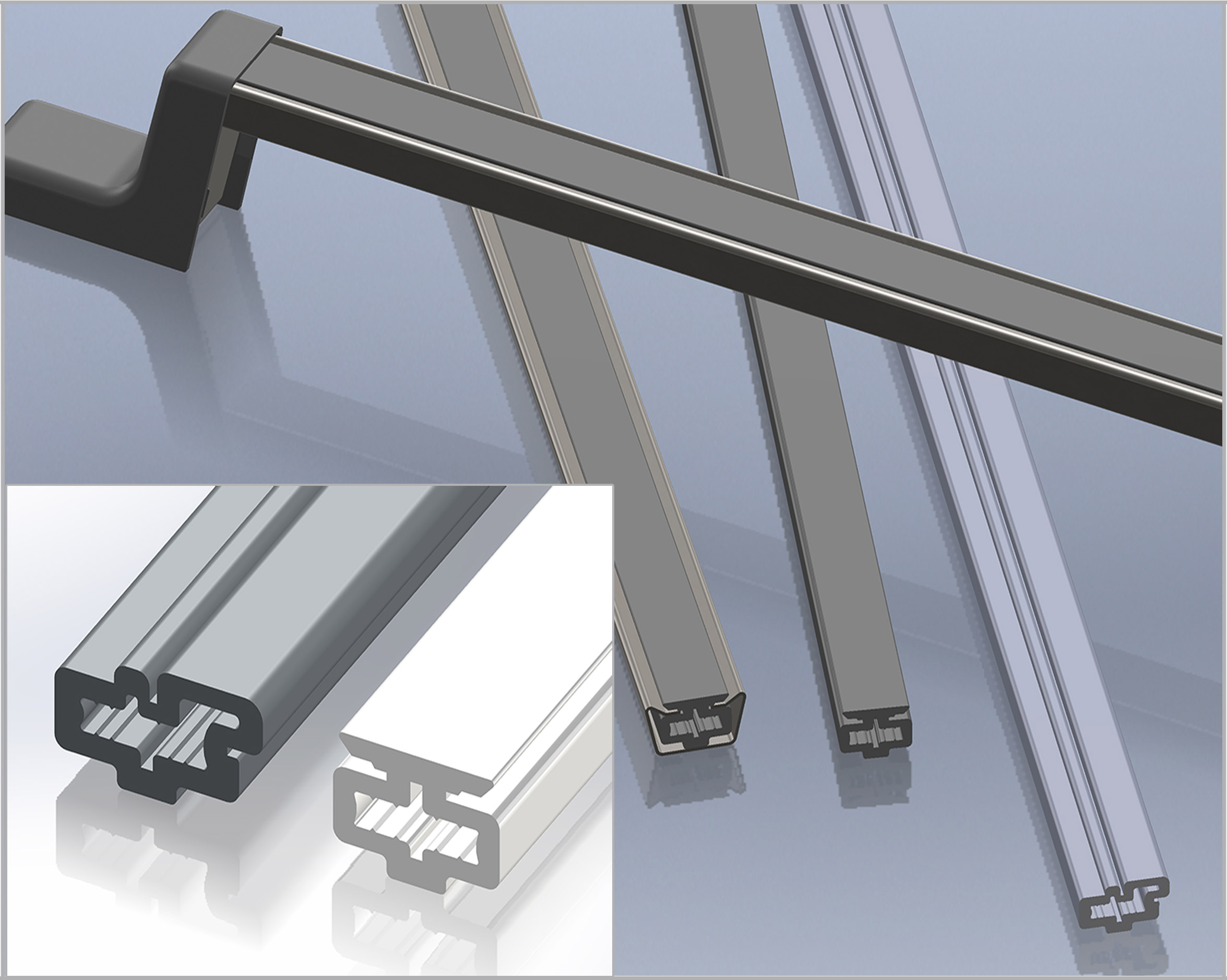 Profiles for refrigerator handles