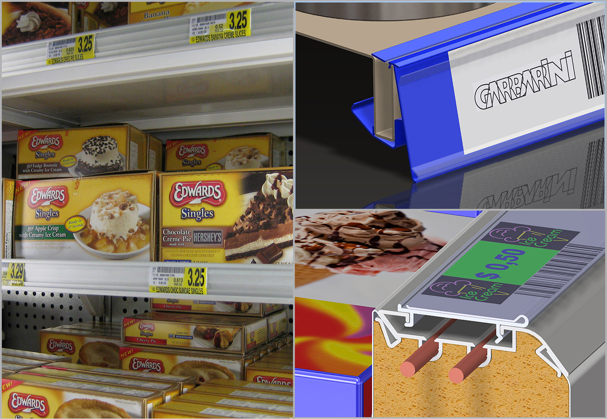 Display and price label holders profiles