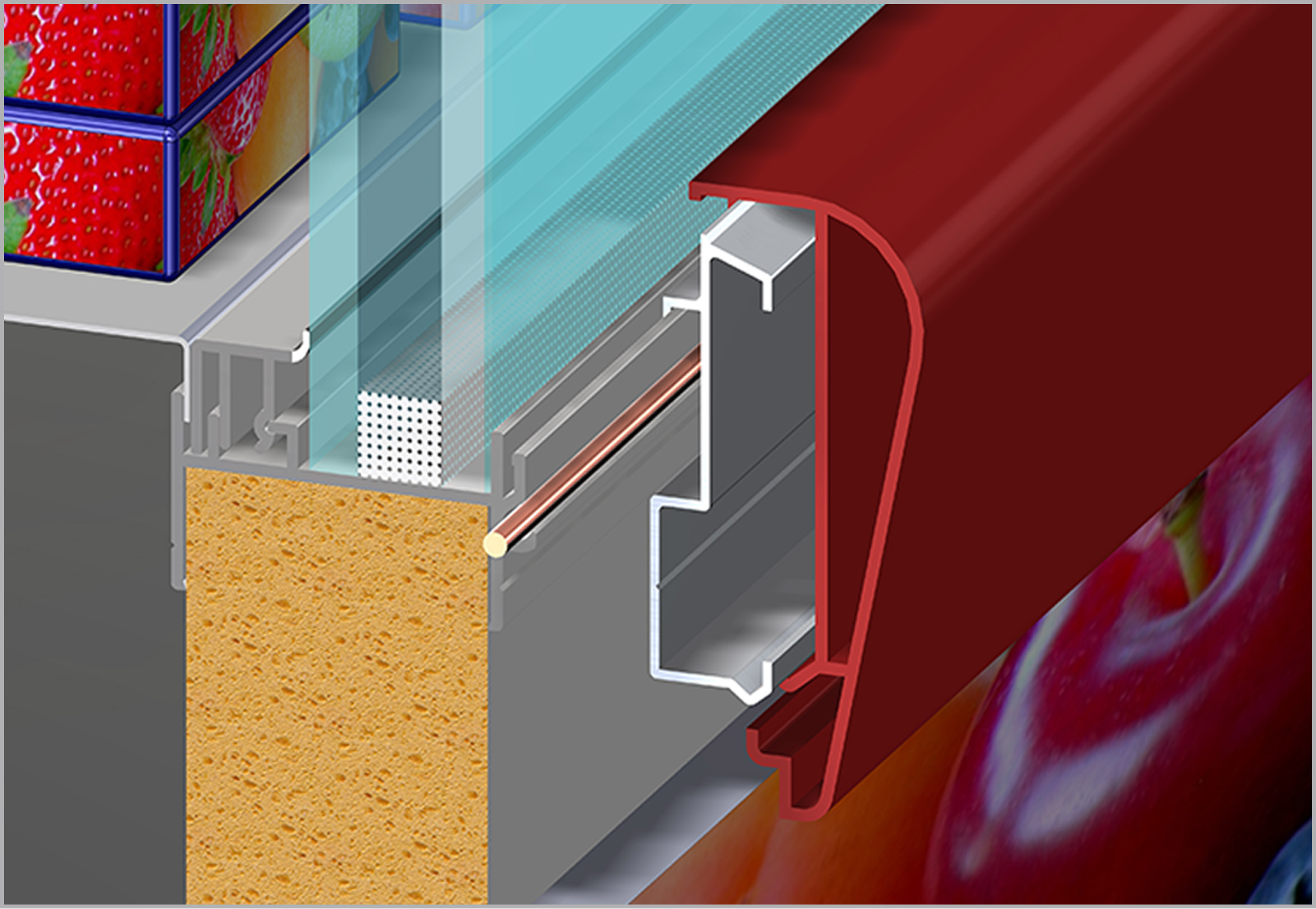 Refrigerator aisle profiles