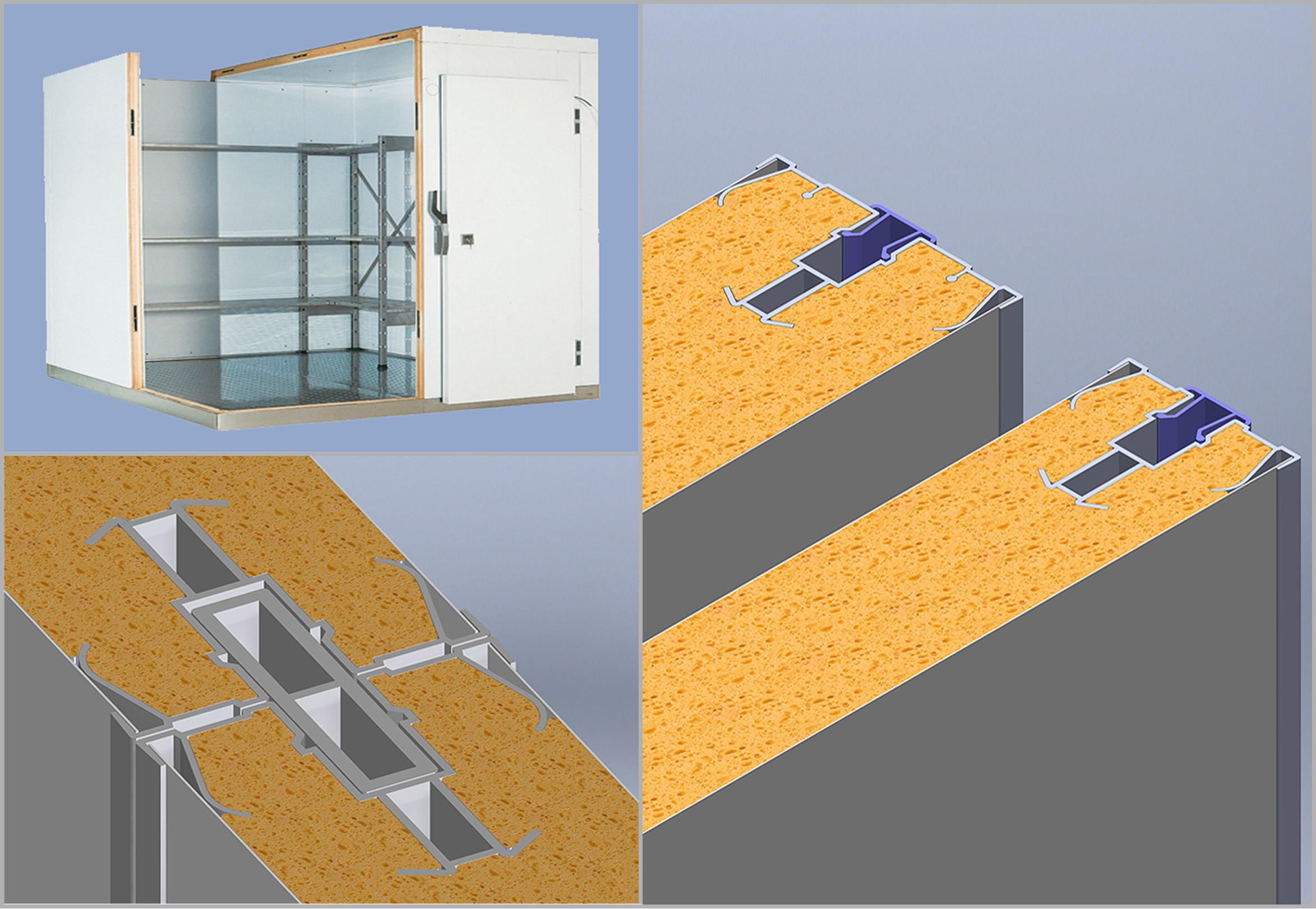Profiles for prefabricated cold rooms
