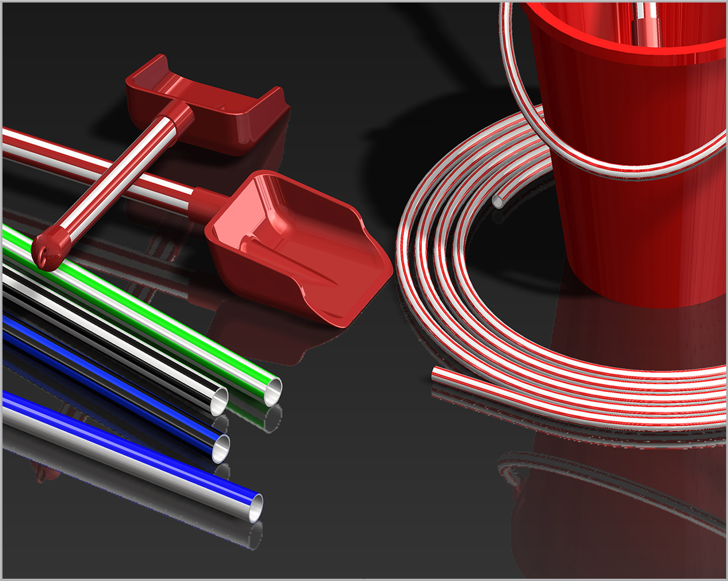 Two-tone flexible and rigid pipes