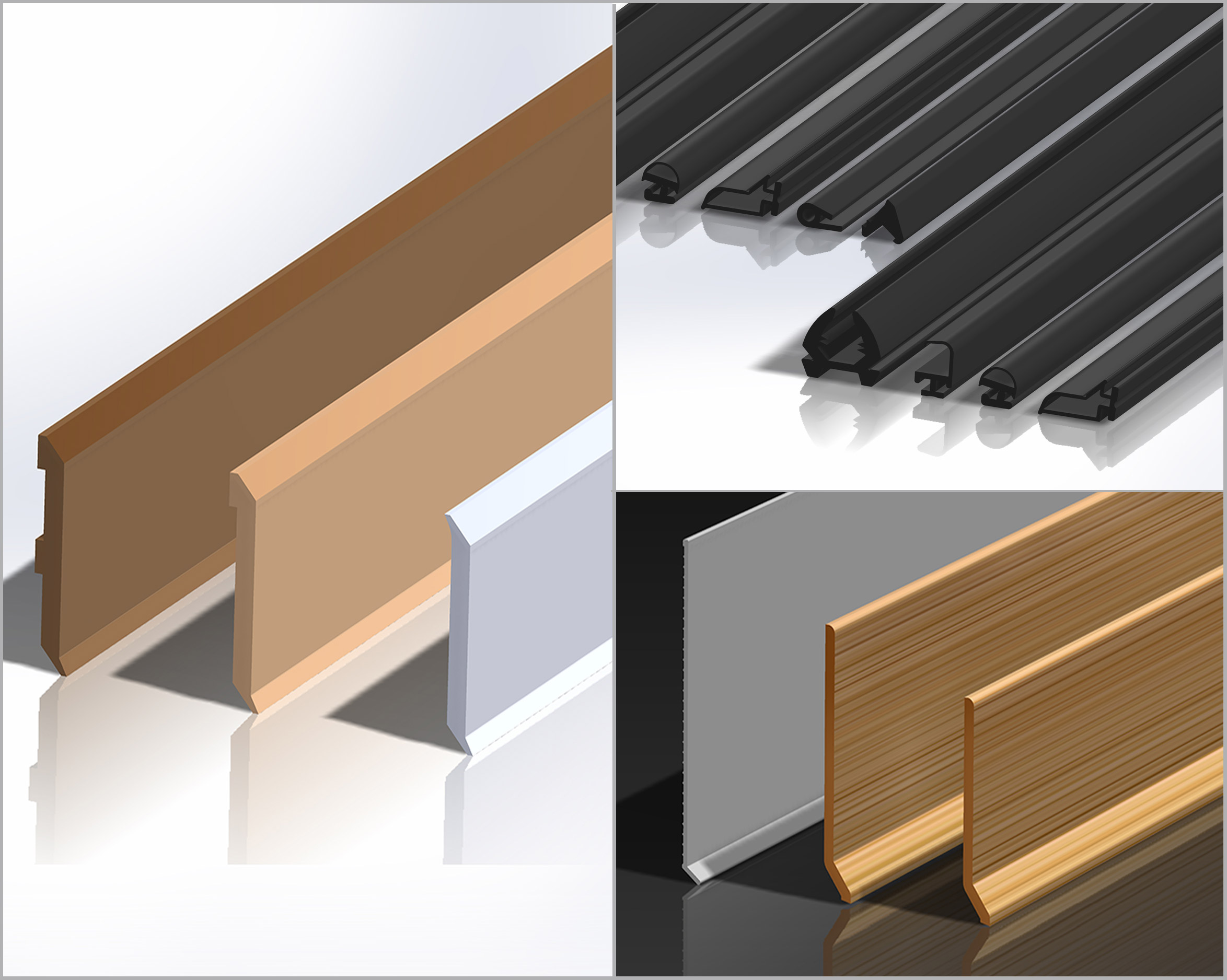 Skirting profiles for ship and high strength TPV trimmings