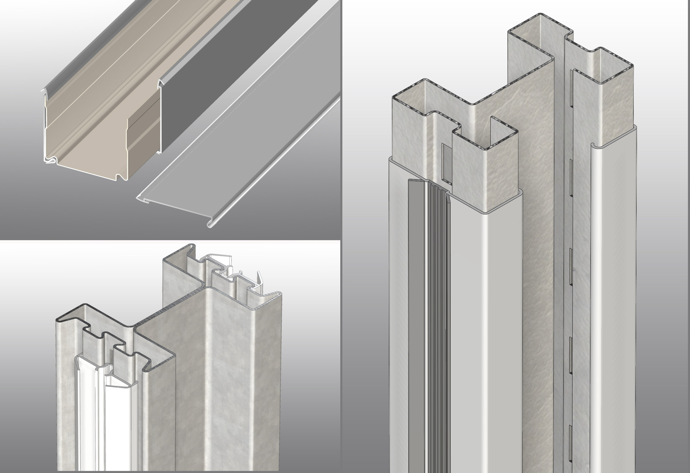 Acoustical bridge profiles for interwalls