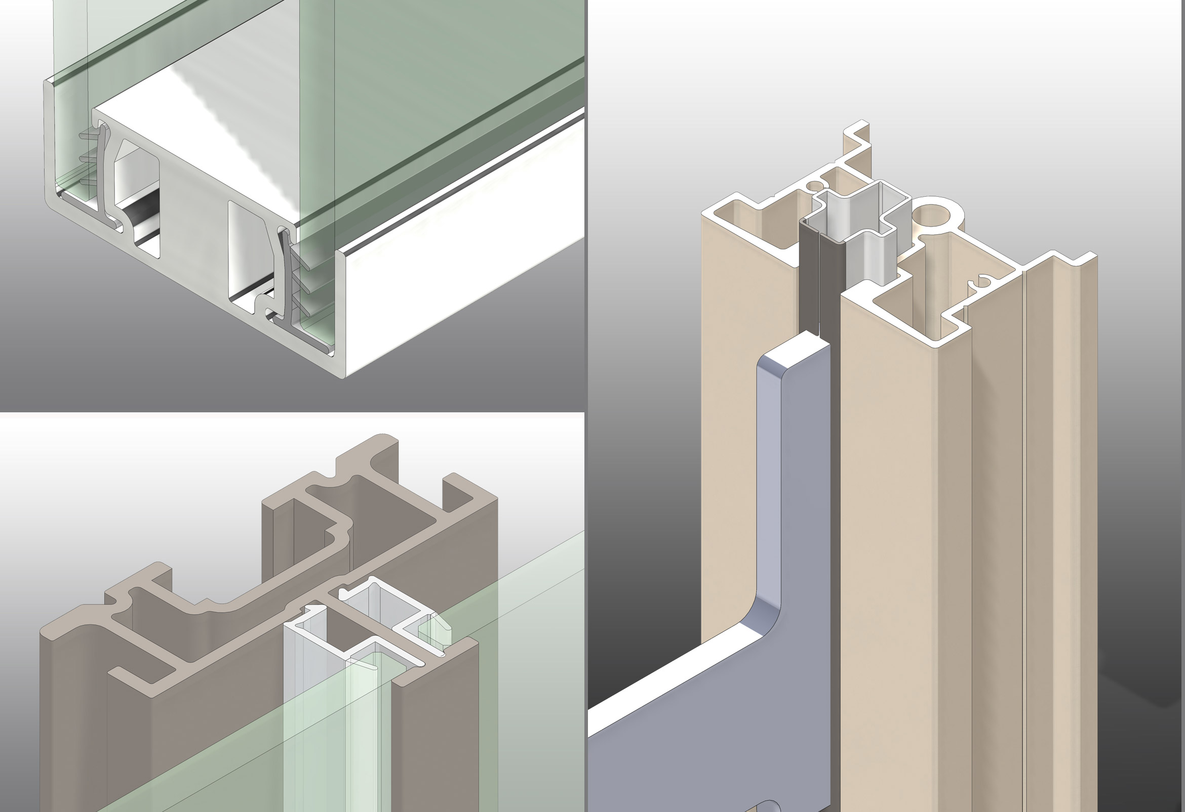 Acoustical bridge profiles for interwalls