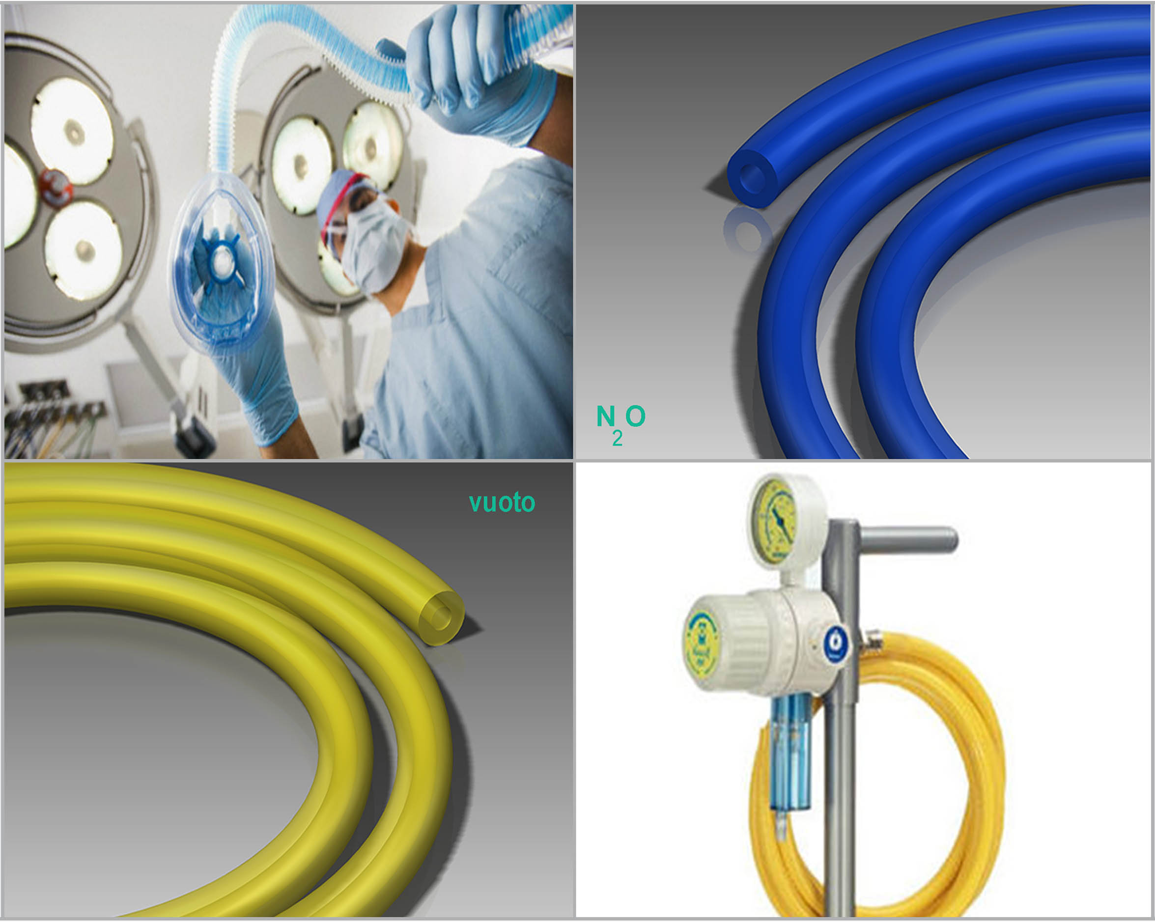 Flexible pipes for medical gas – low pressure